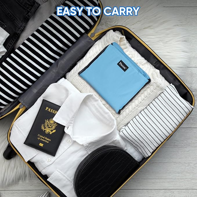 BALEINE 120L Laundry Bag Backpack, 900D Oxford Fabric Large Travel Laundry Bags with Shoulder Straps and 2 Mesh Pockets for College Dorm, Apartment, Laundromat (Blue, 120L)