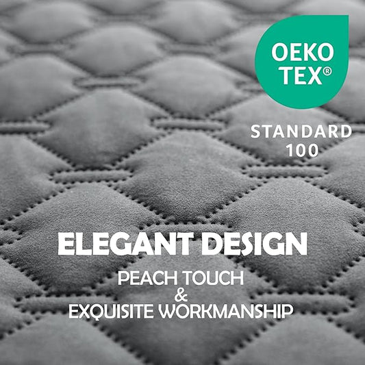 gogobunny 100% Double-Sided Waterproof Dog Bed Cover Pet Blanket Sofa Couch Furniture Protector for Puppy Large Dog Cat, Reversible (68x82 Inch (Pack of 1), Dark Grey/Light Grey)