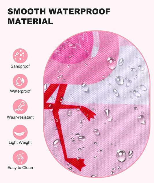 Extra Large Beach Bag Waterproof Beach Totes Bags for Women, Lightweight Foldable Pool Bag with Zipper Wet Compartment