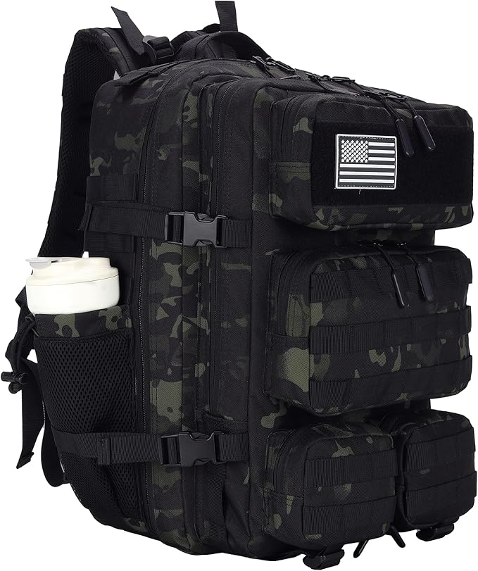55L Tactical Backpack Heavy Duty Military Rucksack Molle Backpack 3 Day Assault Pack for Work Outdoors