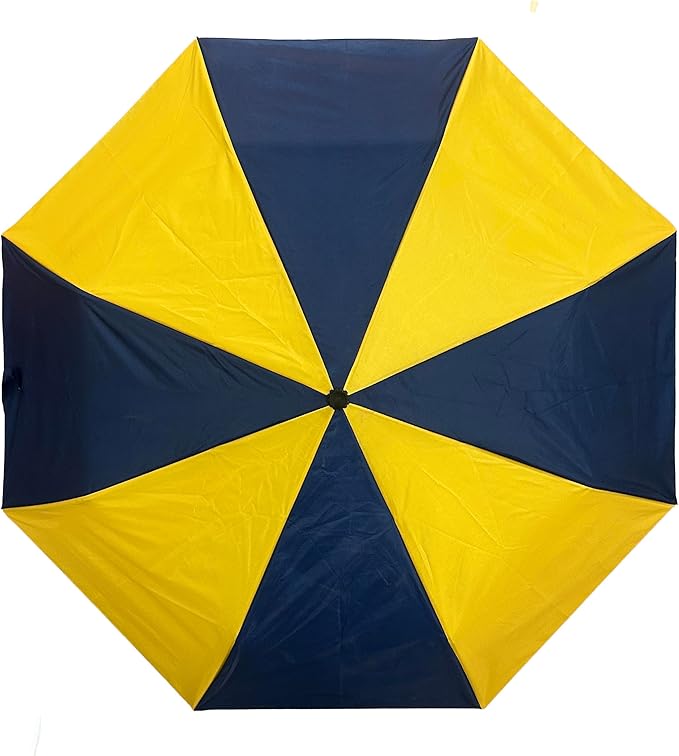 Topsy Turvy Compact Umbrella for Sports Games, Travel, Rain, UV Protection, & Everyday Use, Team Colors