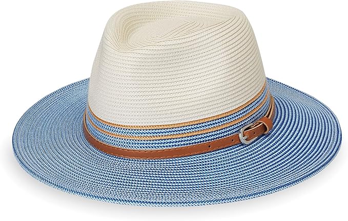 Wallaroo Hat Company Women’s Kristy Fedora – Small (Petite) or Medium | UPF 50+ | UV Sun Protection Hat | Packable Design