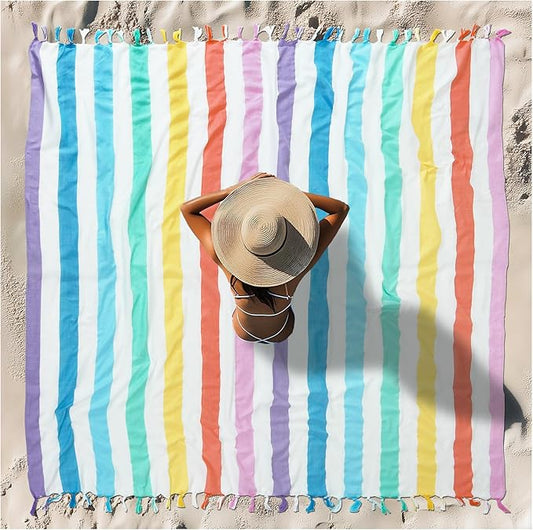 Oversized Turkish Beach Towel Blanket XXL Cotton Sandproof Towels Boho Woven Extra Large Big Sand Free Giant Throw Blankets Huge Quilt XL Picnic Camping Necessities Cloud for Adult Gifts