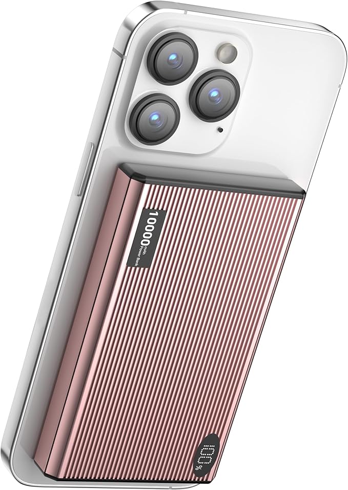 Portable Charger Power Bank, 10000mAh Wireless Charger Phone with USB C to 20 W PD Fast Charging Cable, Mag-Safes Battery Pack Magnetic Charger for Phone 17/16/15/14/13/12 Pro/Pro Max/Plus Pad