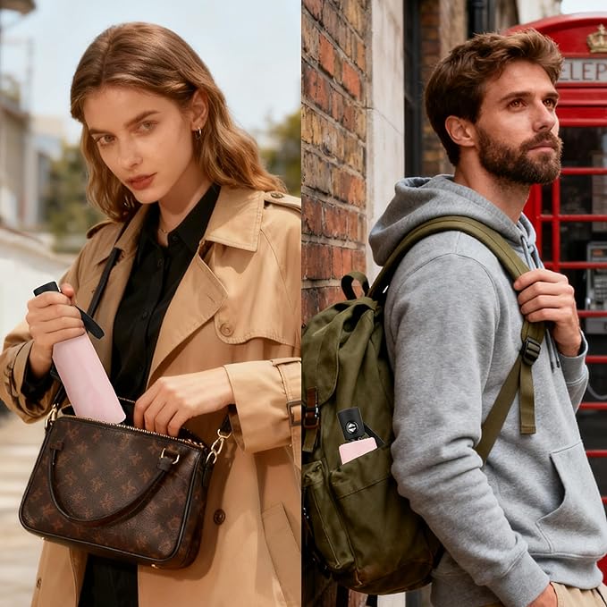 Automatic Mini Travel Umbrellas for Rain/Sun, Small Lightweight Folding Auto Open/Close Windproof Compact Umbrellas for Women Men, Fits Car & Backpack