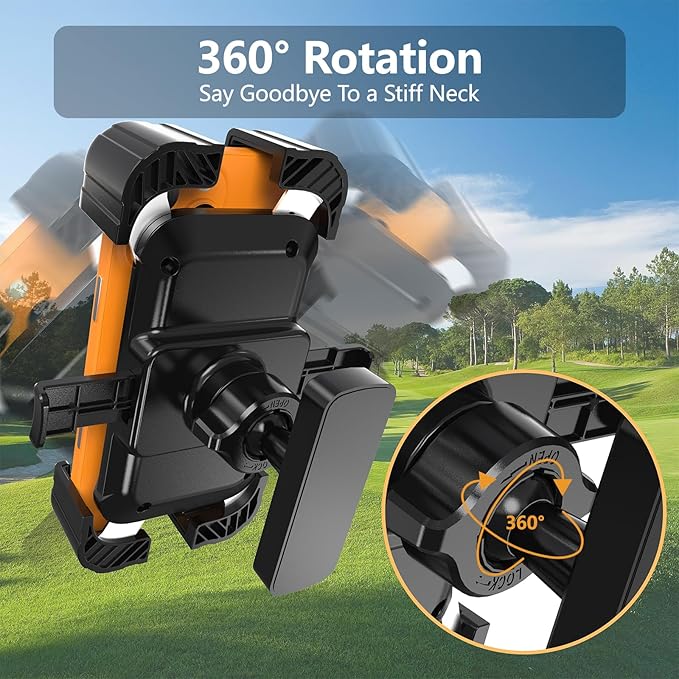 KingofKings Magnetic Golf Cart Phone Holder Mount, Golf Gifts for Golfers Him Men Dad Women Her, 2026 Essential Golf Cart Accessories, Mens Gifts for Birthday Anniversary Valentines Day-360° Rotatable