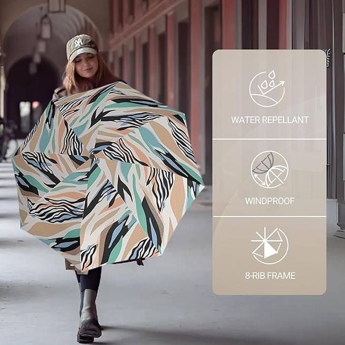 Knirps A.200 Medium Duomatic Windproof Umbrella for Adults – Automatic Open Close 38.5" Canopy, Travel Case Included