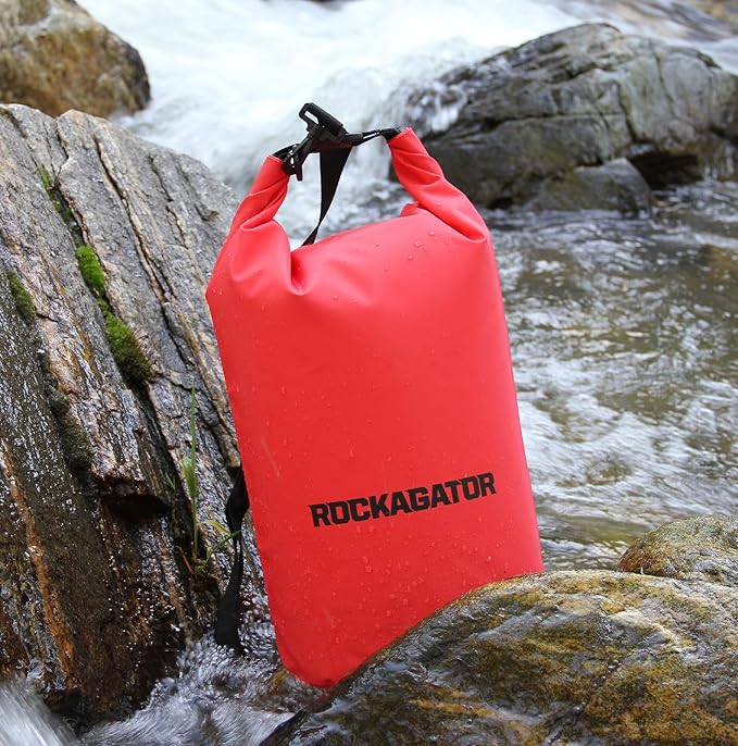 Rockagator Waterproof Dry Bags 100% Water Proof Dry Bag with Detachable Shoulder Strap | Can Be Submersed in Water and Will Keep Your Gear Dry on the River, Lake, Raft, Kayak (10L, 20L, 30L, 50L)