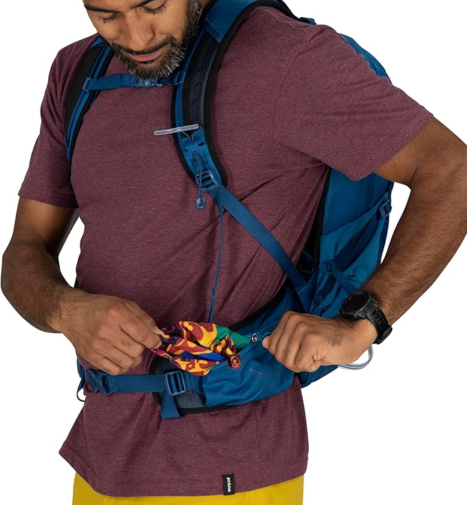 Osprey Talon 11L Men's Lightweight Hiking Backpack - Small Daypack for Travel & Camping, Frosty Mint Green/Night Shift