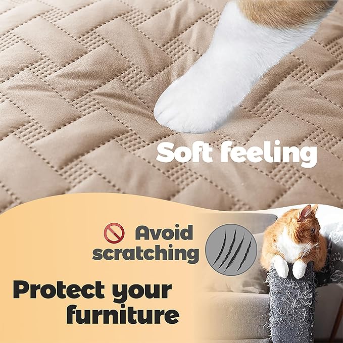 gogobunny 100% Double Sided Waterproof Dog Blanket Soft Pet Bed Cover Reversible Protect Furniture Couch Sofa Car for Puppy Cat Kids (Dark Beige/Light Beige, 40x50 Inch (Pack of 1))