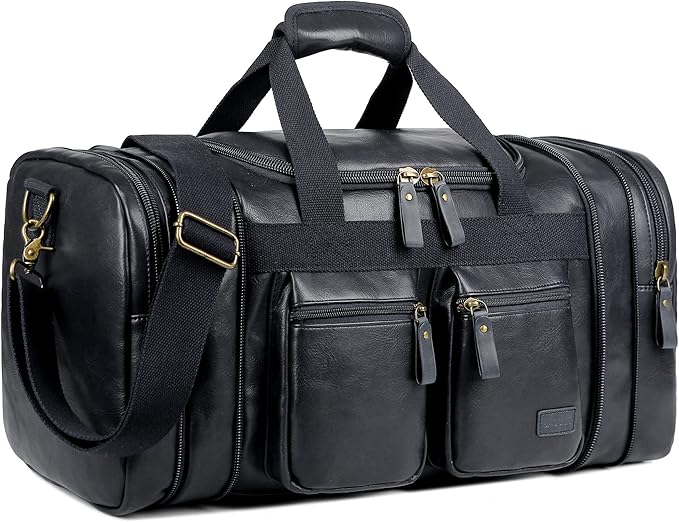 Vegan Leather Travel Duffel Weekender Bag Carry on Overnight Bag Sports Duffel bag For men and Women HB-21