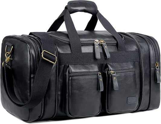 Vegan Leather Travel Duffel Weekender Bag Carry on Overnight Bag Sports Duffel bag For men and Women HB-21