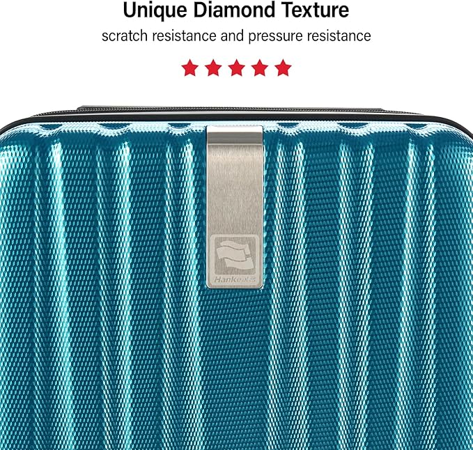 Hanke Hardshell Luggage Sets 2 Piece Extra Large Suitcases with Lock,28 Inch Luggage with Spinner Wheels, Travel Suitcase for Women Men 20 29Inch,Caribbean Blue