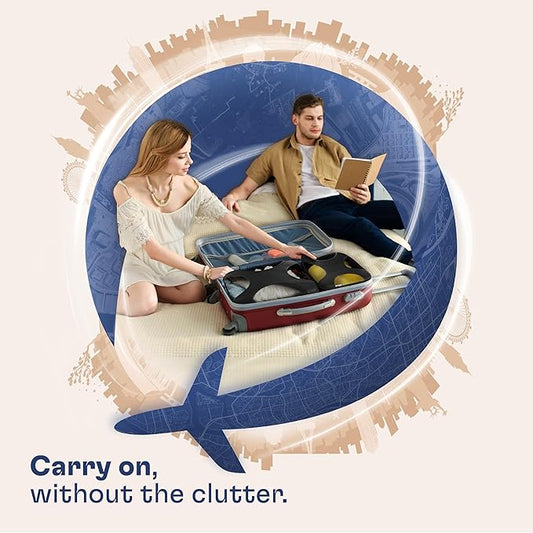 Shacke Premium 5 Packing Cubes Set - Lightweight Mesh Travel Luggage Organizers with Laundry Bag, 5-Piece Suitcase Storage System (Black)