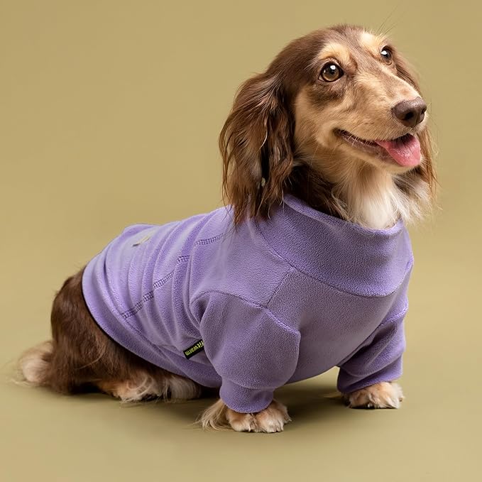 Fitwarm 3 Pack Classic Fleece Dog Sweater, Turtleneck Dog Sweatshirt, Dog Winter Clothes for Small Dogs Boy Girl, Pet Pullover Jumper, Cat Apparel, Purple, MediumPurple, Dark Red, Medium