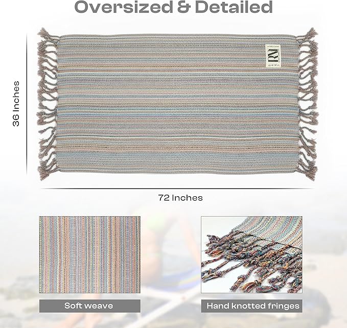 Refinery No. 1 Turkish Beach Towel, Oversized Quick Dry Lightweight, Sand Free, Pool and Swim Towel (Mint)