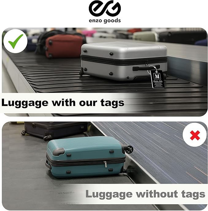 Personalized Luggage Tag | Custom Luggage Tags for Suitcases | Kids Backpack Tag | 10 Color Options & Choose Font, Font Color