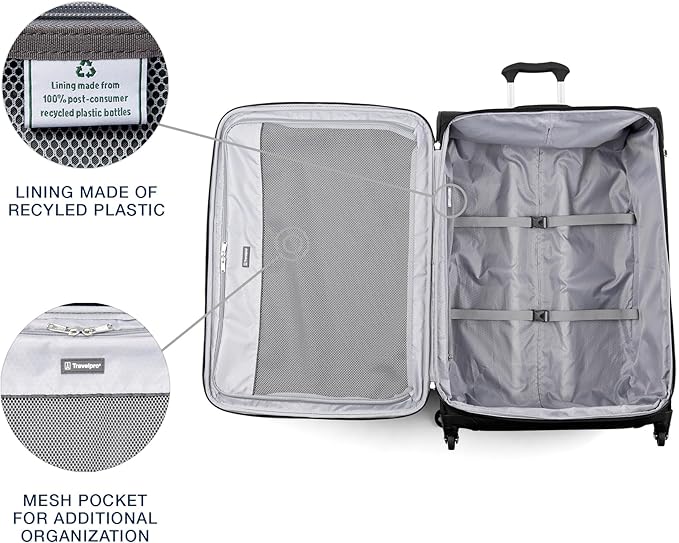 Travelpro Maxlite 5 Softside Expandable Checked Luggage with Spinner Wheels, Lightweight, 29-Inch — Black