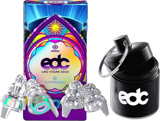Eargasm EDC Las Vegas x High Fidelity Earplugs for Concerts, Festivals, Drummers, Musicians (Exclusive Limited Edition Gift Box!)