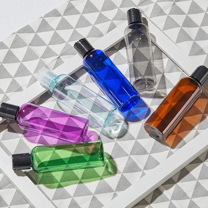 Travel Bottles for Toiletries 3.4 oz - Travel Size Containers for Shampoo Plastic - Small Empty Lotion Squeeze Bottle for Liquid TSA Approved - Leak Proof Mini Conditioner Refillable Clear 100ml