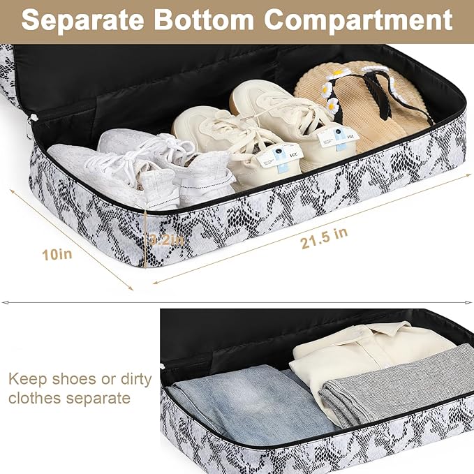 IBFUN Weekender Bags for Women, Travel Duffle Bag with Shoe Compartment Carry on Weekender Overnight Duffel for Weekend Travel Business Trip 3PCS