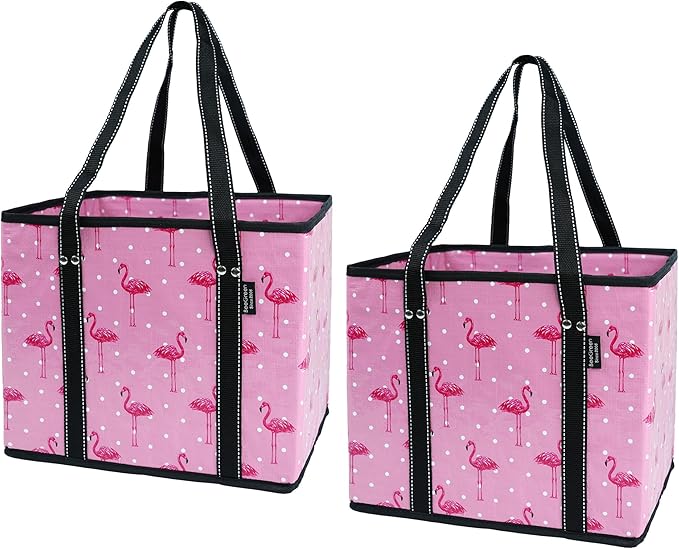 BeeGreen Large Waterproof Reusable Bags Christmas Heavy Duty Shopping Tote for Groceries Pool Gift with Webbing Handles