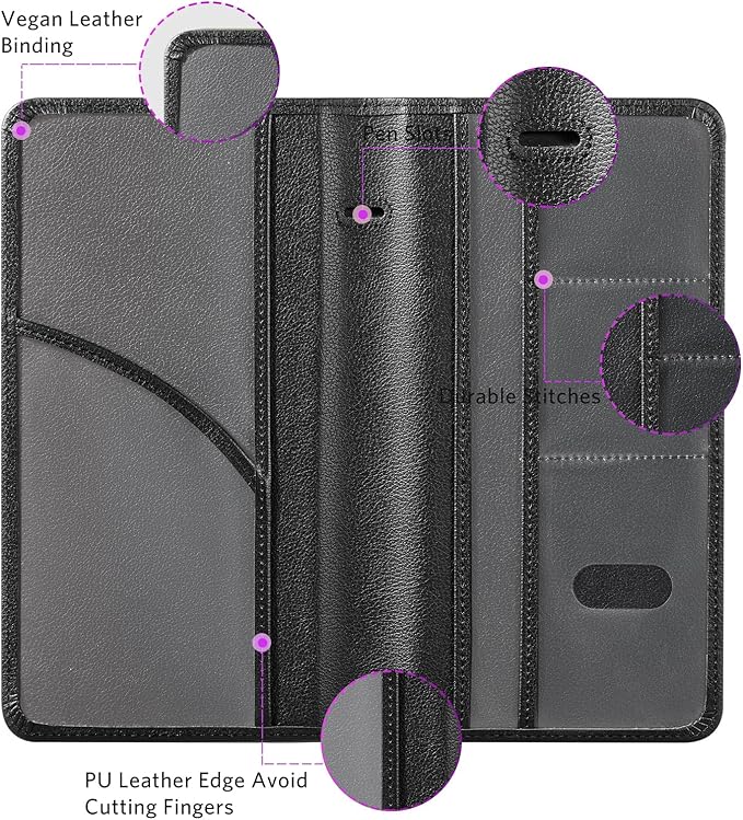 CoBak Car Registration and Insurance Holder - Vehicle Glove Box Car Organizer,Auto Truck Comparment Accessories Case with Magnetic Closure for Driver License,Cards