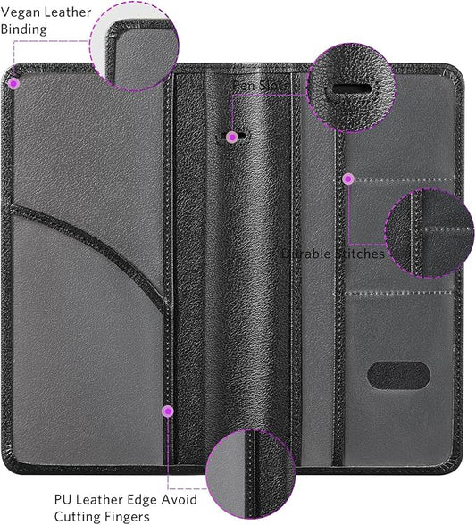 CoBak Car Registration and Insurance Holder - Vehicle Glove Box Car Organizer,Auto Truck Comparment Accessories Case with Magnetic Closure for Driver License,Cards