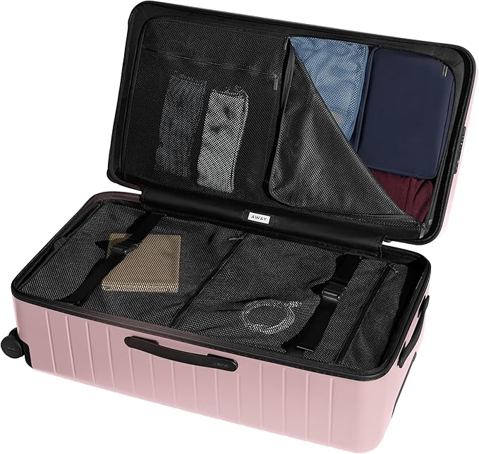 Away Large Trunk Luggage, 31 Inch Hardside Suitcase with Spinner Wheels, Lightweight & Durable, TSA Lock, Ideal for Long Trips, Blush Pink