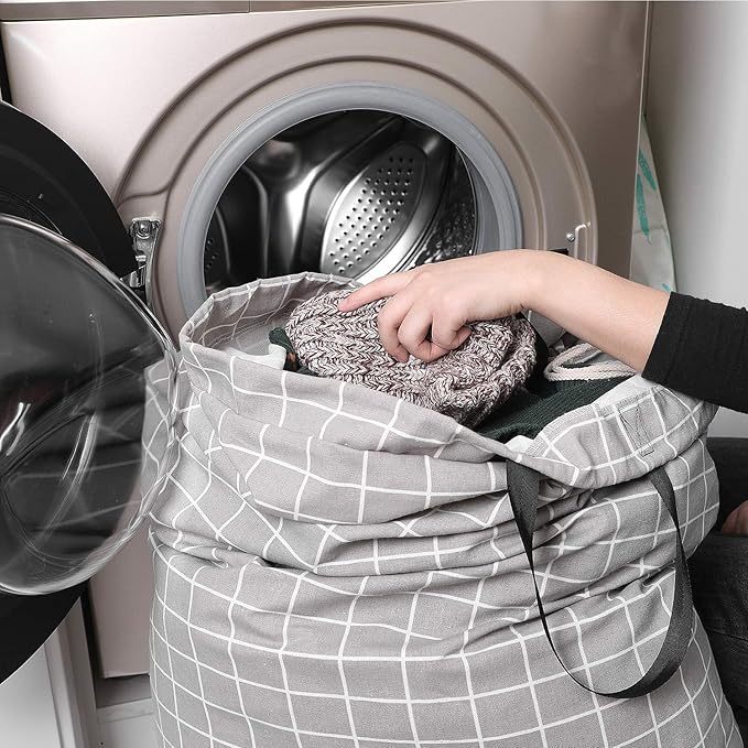 SWISSELITE Laundry Bag with Handle and Drawstring, Large Heavy Duty Laundry Bag, 28 x 40 Inches Travel Dirty Clothes Bag for Laundromat and Household