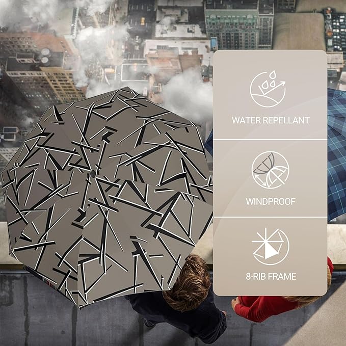 Knirps A.200 Medium Duomatic Windproof Umbrella for Adults – Automatic Open Close 38.5" Canopy, Travel Case Included