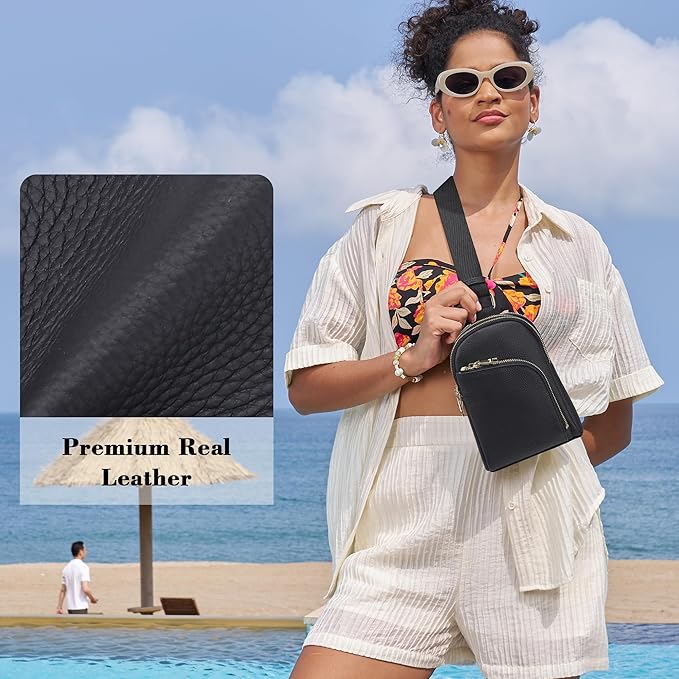 INICAT RFID Blocking Sling Bag Anti Theft Crossbody Bags Women Valentine's Day Gifts Travel Purses Vegan Leather