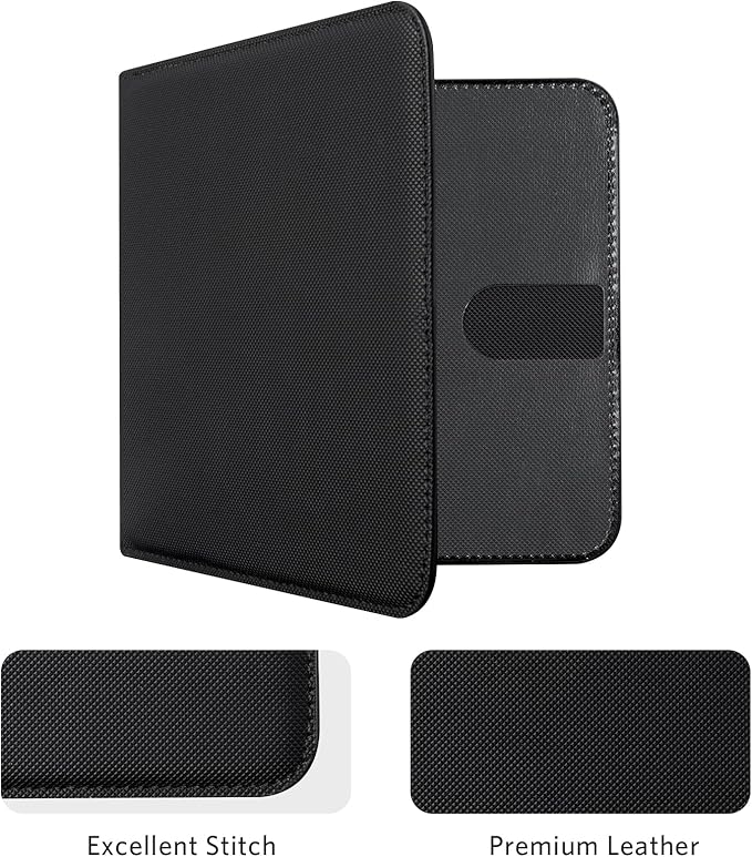 CoBak Car Registration and Insurance Holder - Small and Lightweight Vehicle Glove Box Car Organizer, Auto Truck Comparment Accessories Case for Essential Document, Driver License (Rhombus Black)