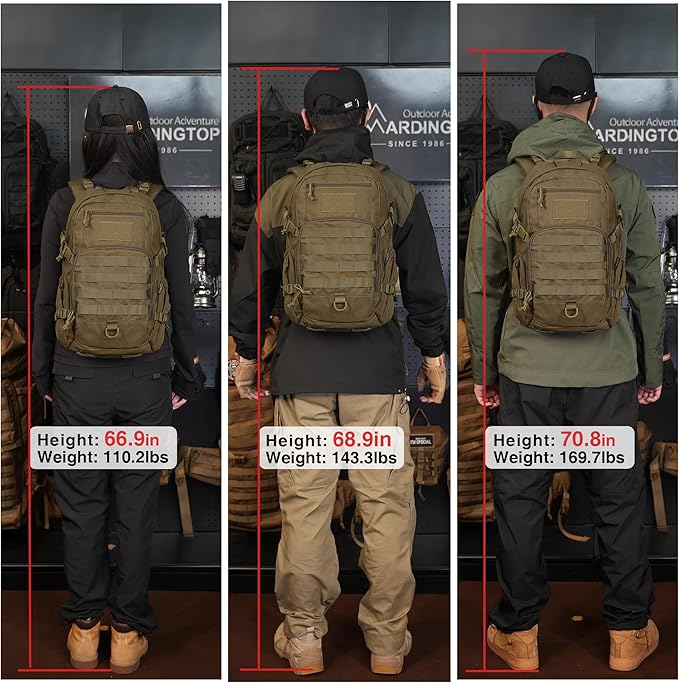 Mardingtop Small Tactical Backpack,Molle Hiking Backpack for Backpacking,Cycling and Biking,15L/25L Backpack