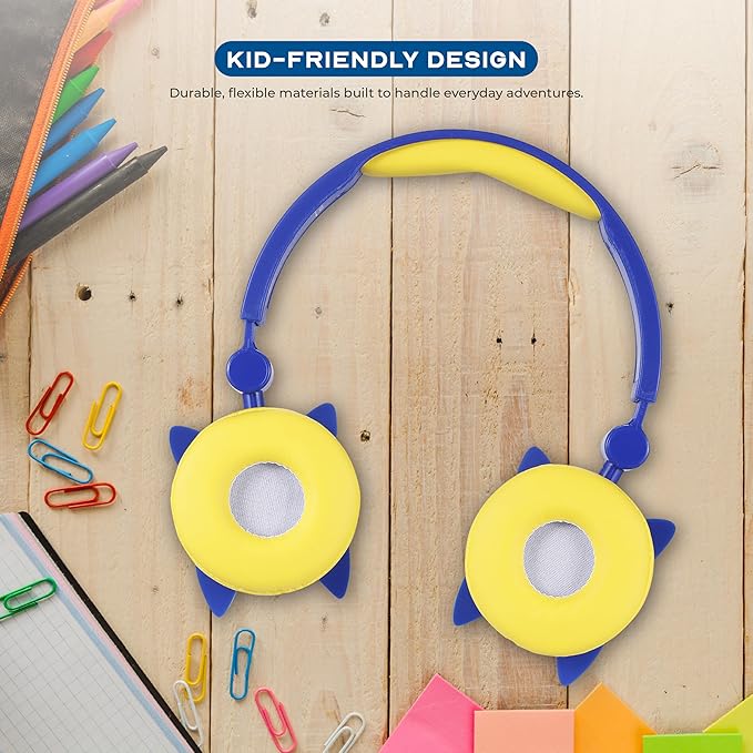 Sonic The Hedgehog - Kids Bluetooth Headphones, Wireless & Wired Over-Ear Headphones with Safe Volume, Adjustable Headband, Rechargeable Battery & Stereo Sound – Perfect for School, Home, & Travell