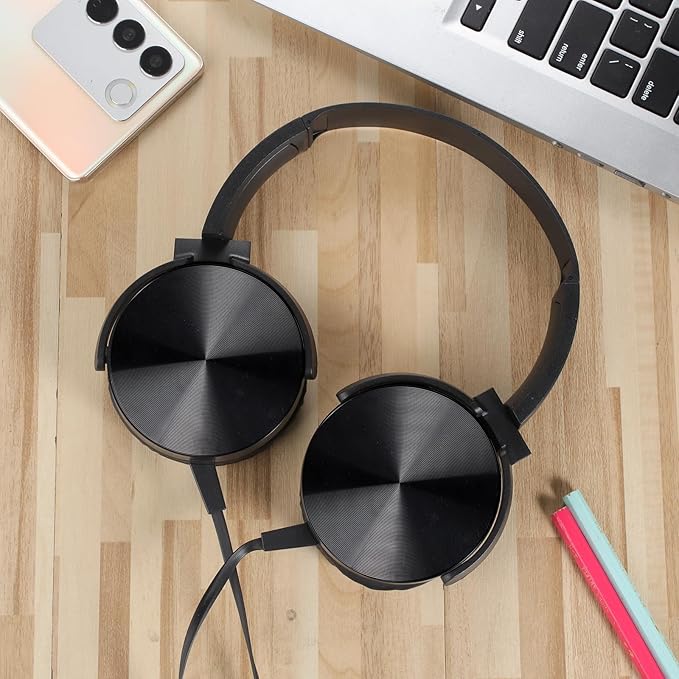 Kids Headphones 2 Pack for School Classroom Students, Wired Headphones Durable Class Set Earphones for Children Toddler Teens Boys Girls and Adult (LS450, Black)