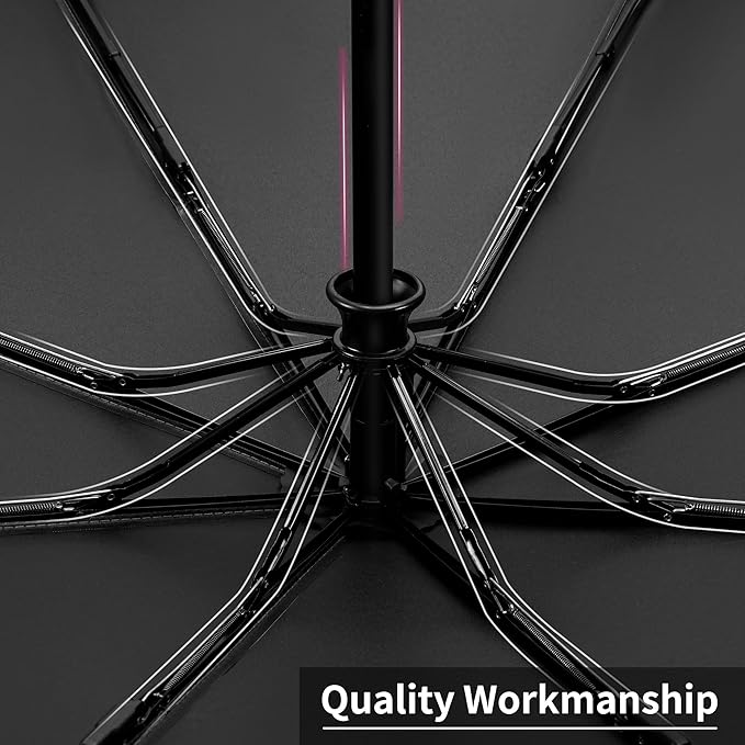 Seniny Windproof Travel Umbrella, Automatic Umbrellas for Rain, Portable & Compact Umbrellas for Backpack, Strong UV for Protection, Folding Small Sun Umbrella for Car, Walking