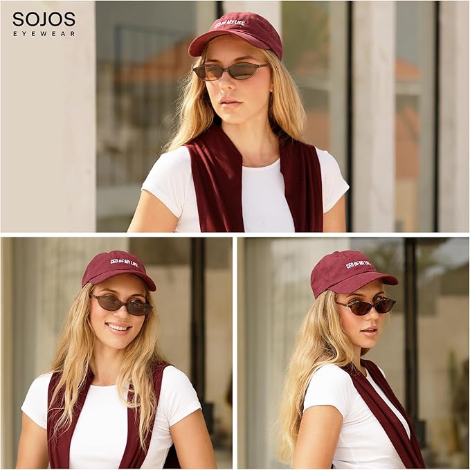 SOJOS TR90 Ultra Light Flexible Sunglasses for Women Retro Oval Polarized Cat Eye Vintage Shades UV400 Protection Comfort Fit