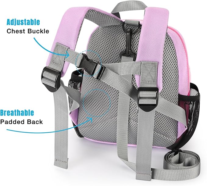 STEAMEDBUN Toddler Backpack Leash for 1-3: Backpack with Leash for Boys Girls - Anti-Lost Harness Backpack for Walking