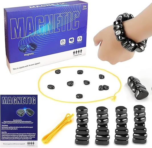 Magnetic Chess Game, Magnetic Chess Game with 32 Stones, Magnetic Game Rope Gifts Educational