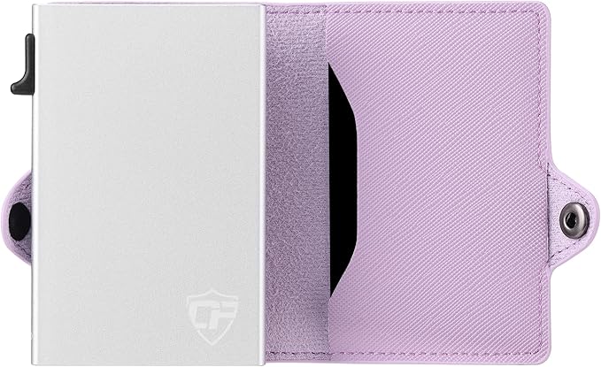 Conceal Plus Small RFID Wallet Women, Slim Compact Travel RFID Blocking Credit Card Holder Womens Wallet, Smart Pop Up RFID Minimalist Card Case, Capacity 6-10 Cards Plus Cash & ID