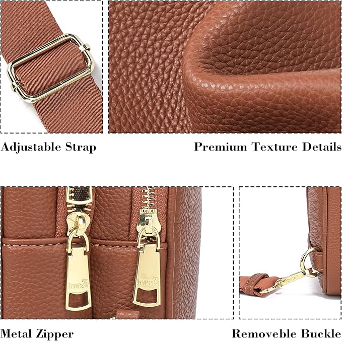 INICAT Crossbody Sling Bags Fanny Packs Valentine's Day Gifts Vegan Leather Travel Vacation Essentials Purses Women