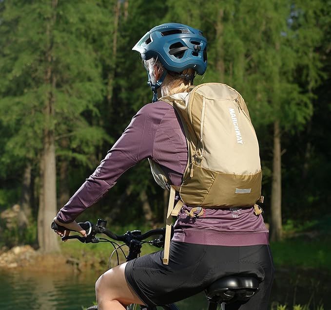 MARCHWAY Ultralight Hydration Backpack with 3L TPU Water Bladder, Sleek High-Capacity Day Pack for Cycling, Hiking, Running, Backpacking, Travel