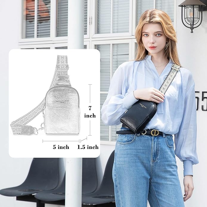 INICAT Travel Small Crossbody Sling Bags Women Cross Body Purses Passport Holder Vegan Leather Fanny Packs Birthday Gifts