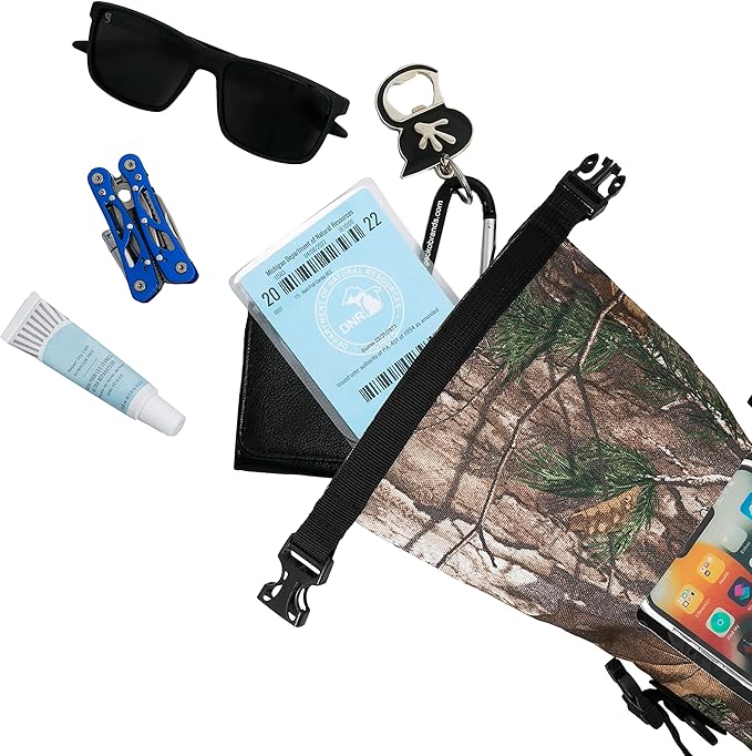 geckobrands Waterproof Phone Tote with 2L Dry Bag and Adjustable Strap – Protect Your Phone and Valuables While on The Go