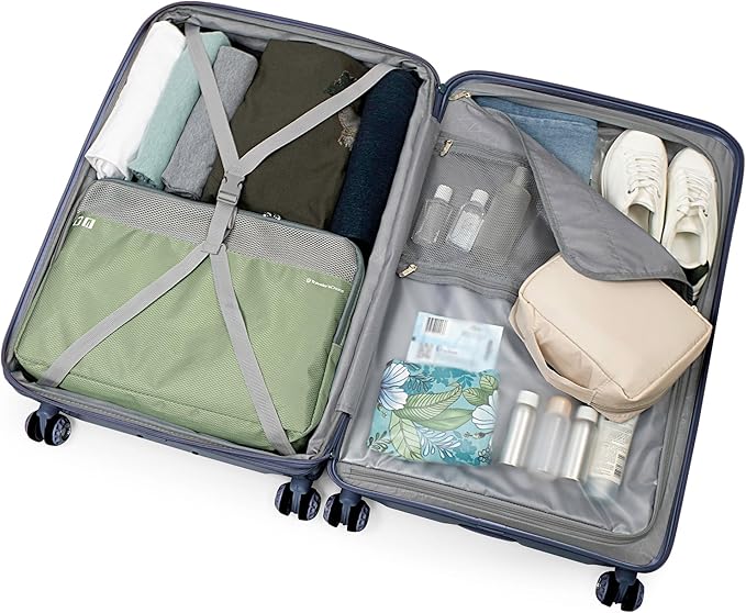 Traveler's Choice Elm 2PC Hardside Spinner Luggage Set - Matte Navy