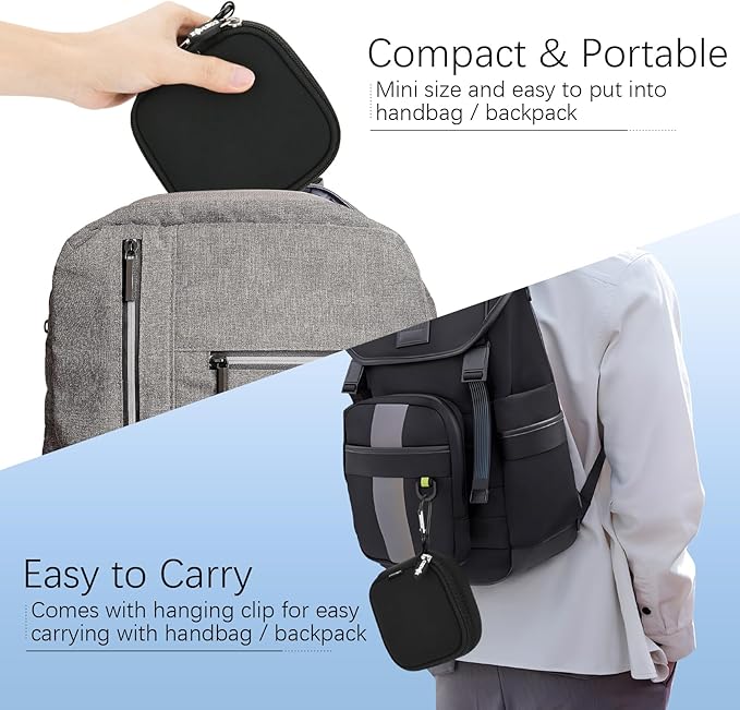 CM Small Travel Carrying Storage Organizer Bag Case Pouch compatible with MagSafe Power Adapter, Laptop Accessories Cables, Cords, USB Drives, Earphones