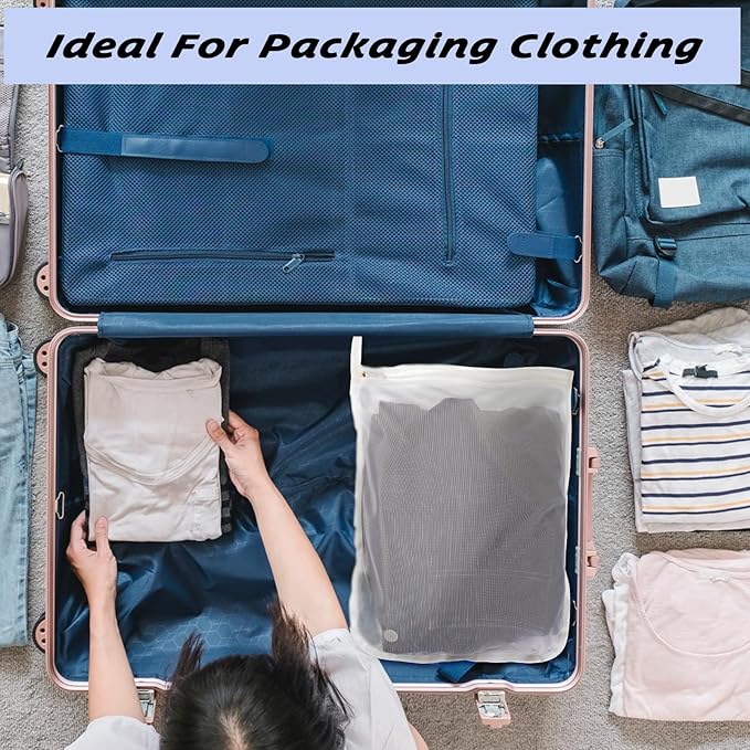 Large Lingerie Bags For Washing Delicates 3 Pack Mesh Laundry Bag Large Durable Polyester Laundry Mesh Bags Protective Zipper Bag For Delicates Bras Baby Clothes Thick And Durable