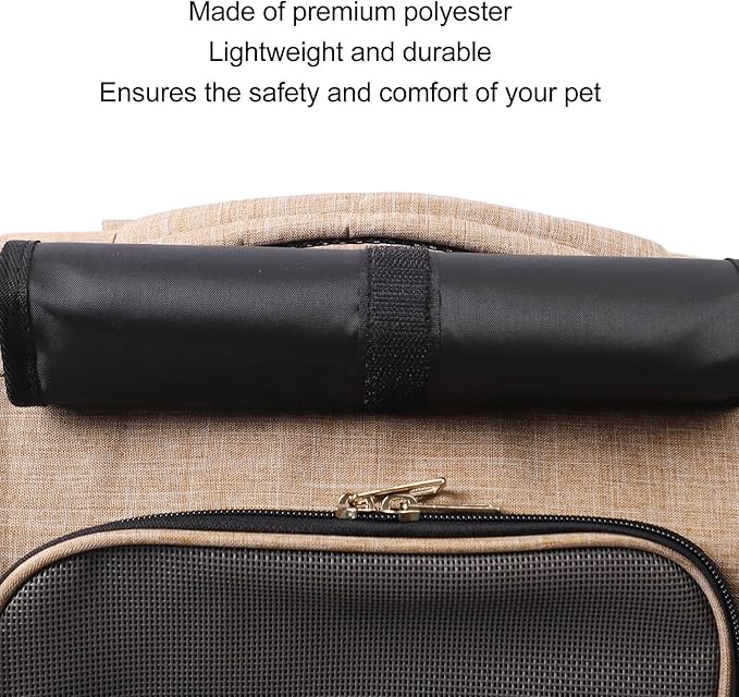 Carrying Backpack, Breathable Cat Carrier Backpack, Lightweight Portable Small Dog Backpack Carrier with Side, Ergonomic Travel for Cats and Small Dogs,