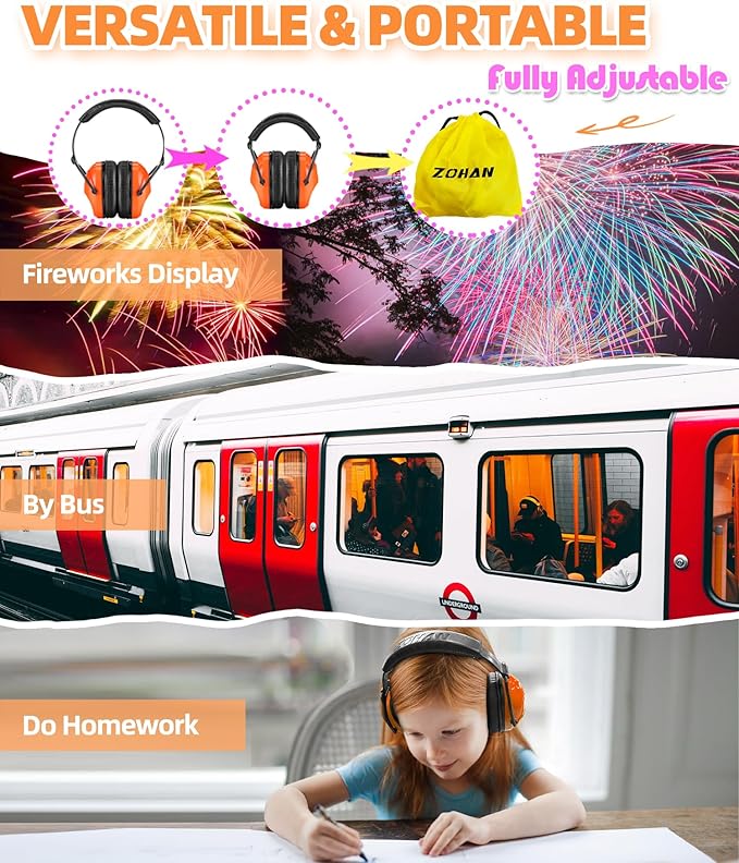 ZOHAN 030 Kids Noise Cancelling Headphones for Autism Kids Ear Protection